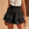 Women's High Waisted Ruffle Hem Casual Shorts Summer Fashion