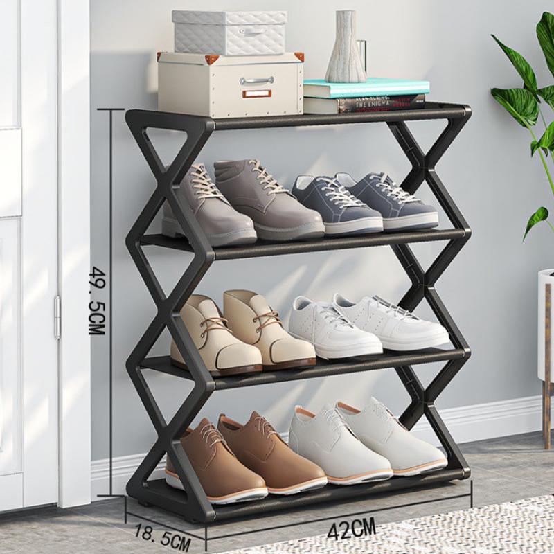 

M-1Pc Simple Multi-Functional Shoe Rack Storage Organizer for Student Dormitory Home Entrance Space Saving Shoe Storage Shelf чёрный