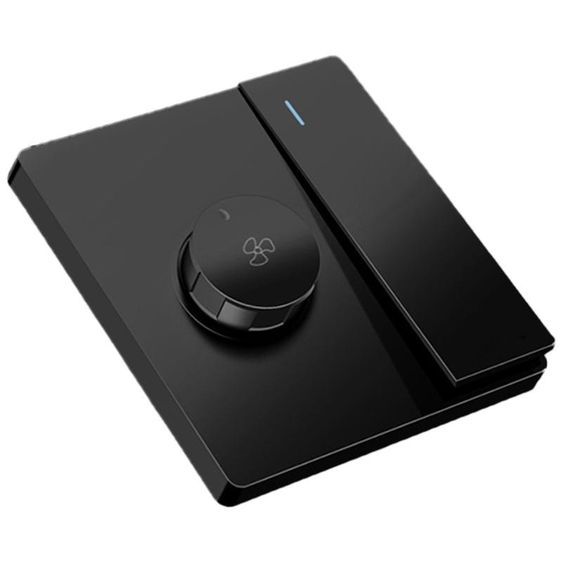 

Ceiling Fan Variable Speed Controller Independant Control Button Type 86 Wall Mounted Fan Regulator for Efficient Use чорний