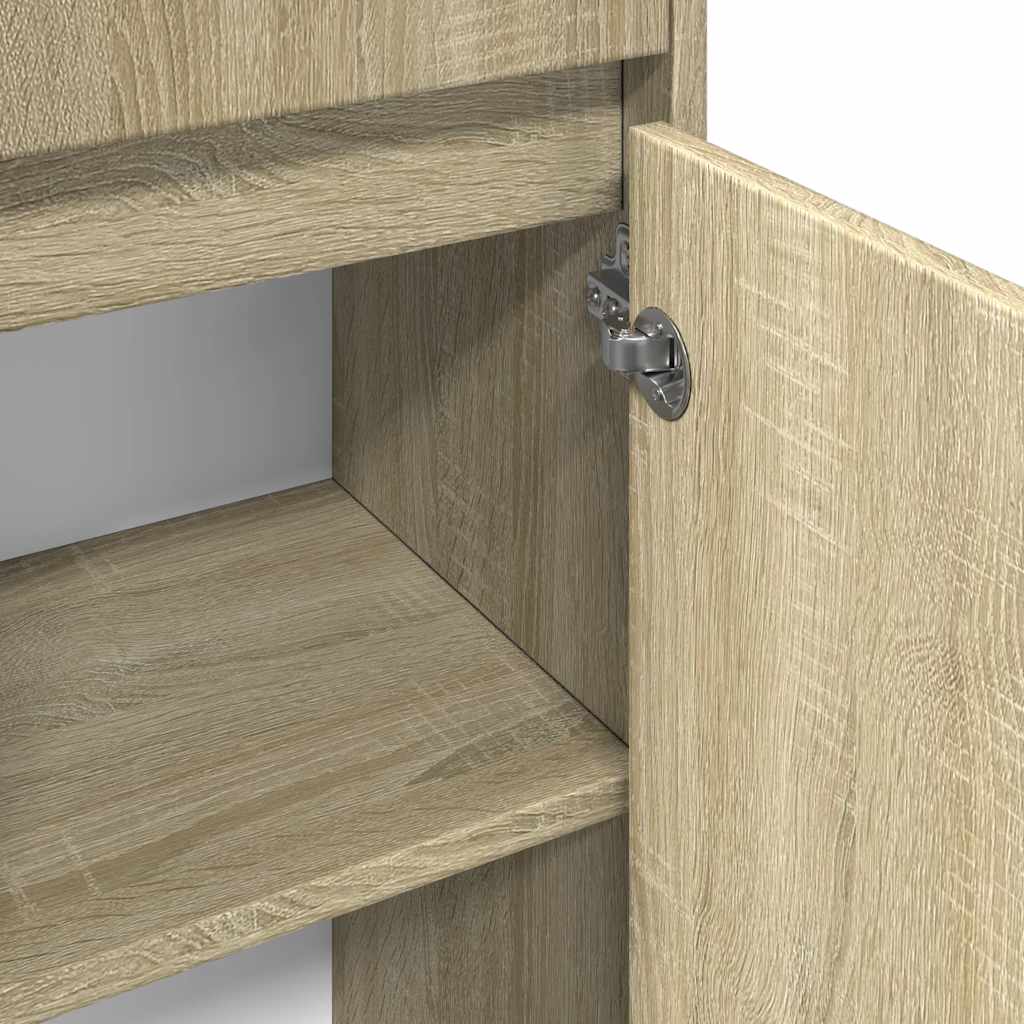 Bathroom Cabinet In Sonoma Oak 30 X 30 X 95 Cm Particleboard