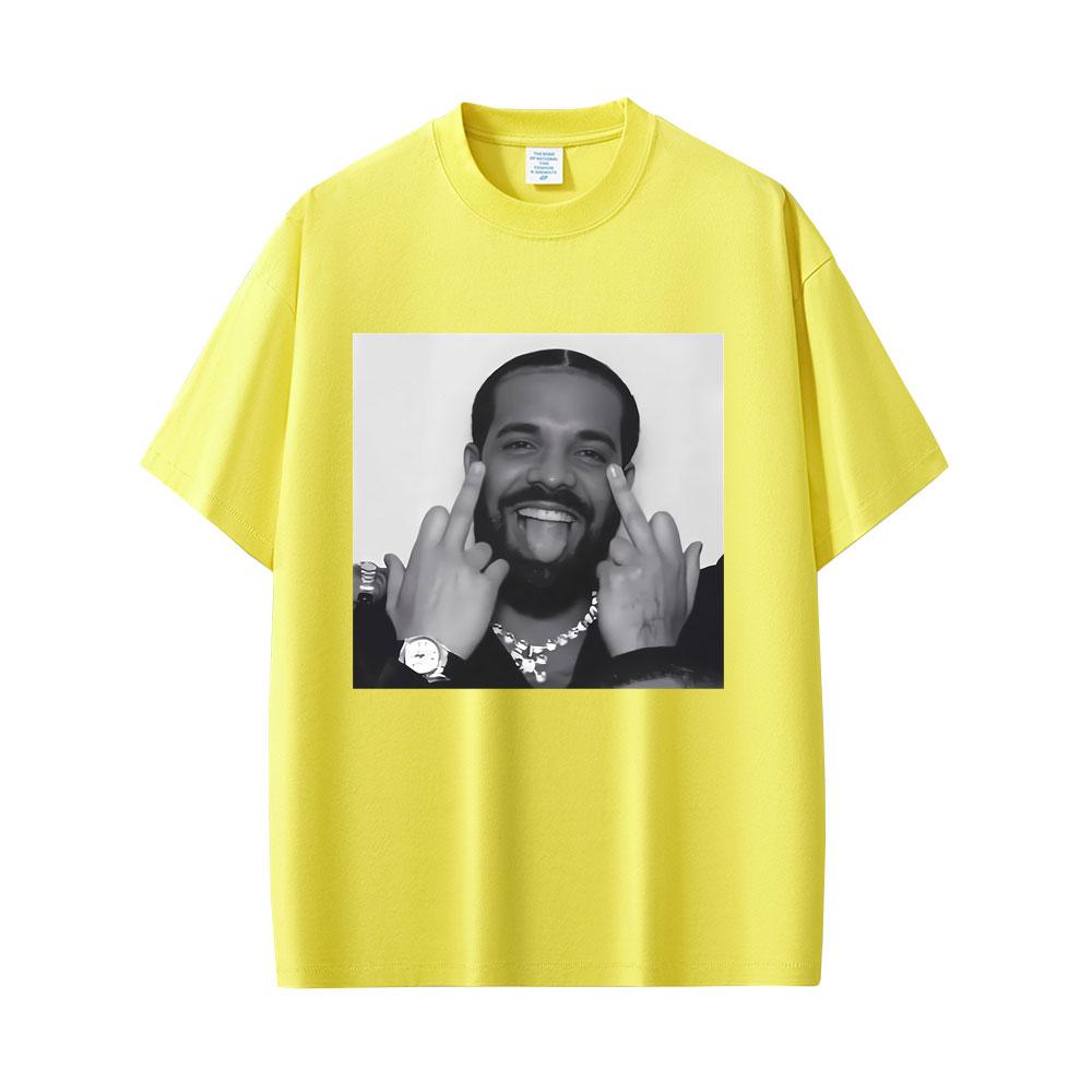 Rapper Drake Gesto Amichevole Divertente Meme Maglietta Unisex Donna Casual Umorismo Magliette Manica Corta Unisex Hip Hop Vintage Top Maglietta
