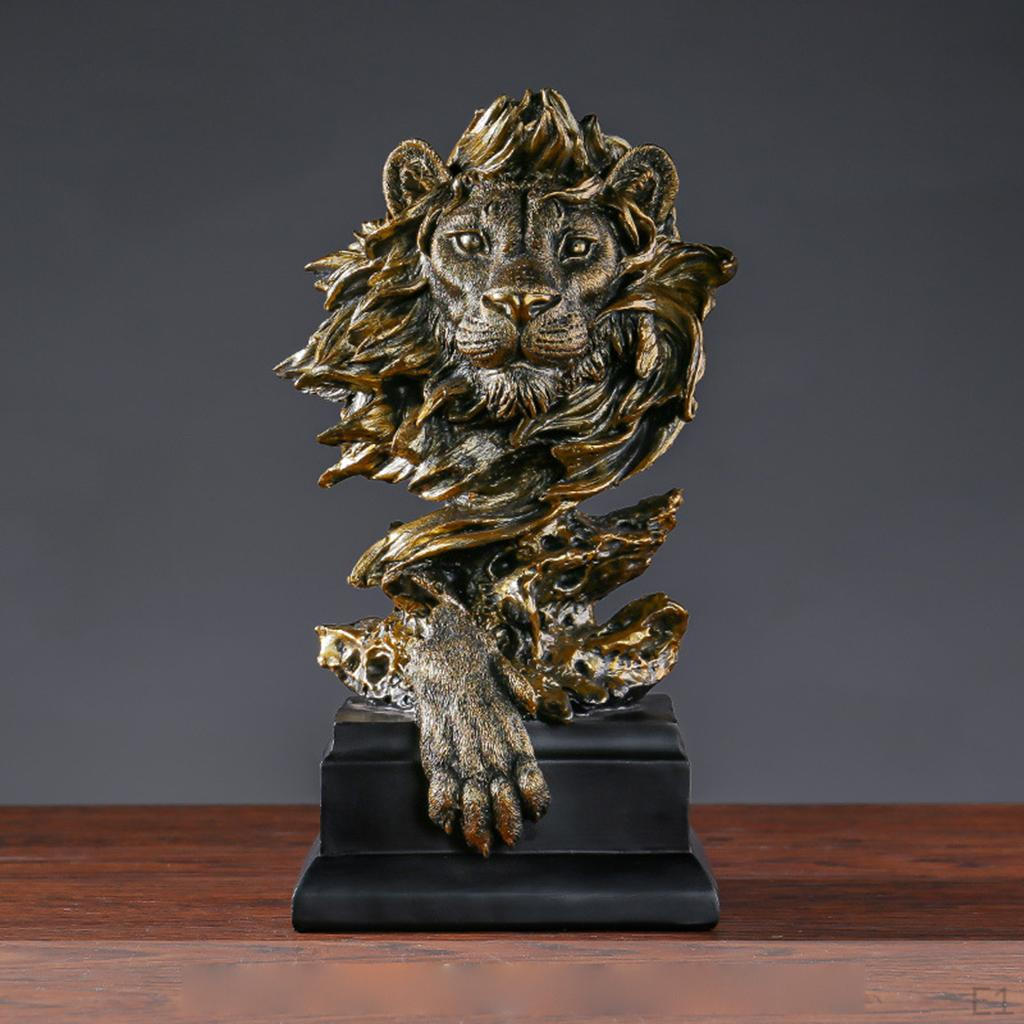 3 Statue with Base Animal Collectible Figurine Tabletop Shelf Arrangement Feng Shui Decoration