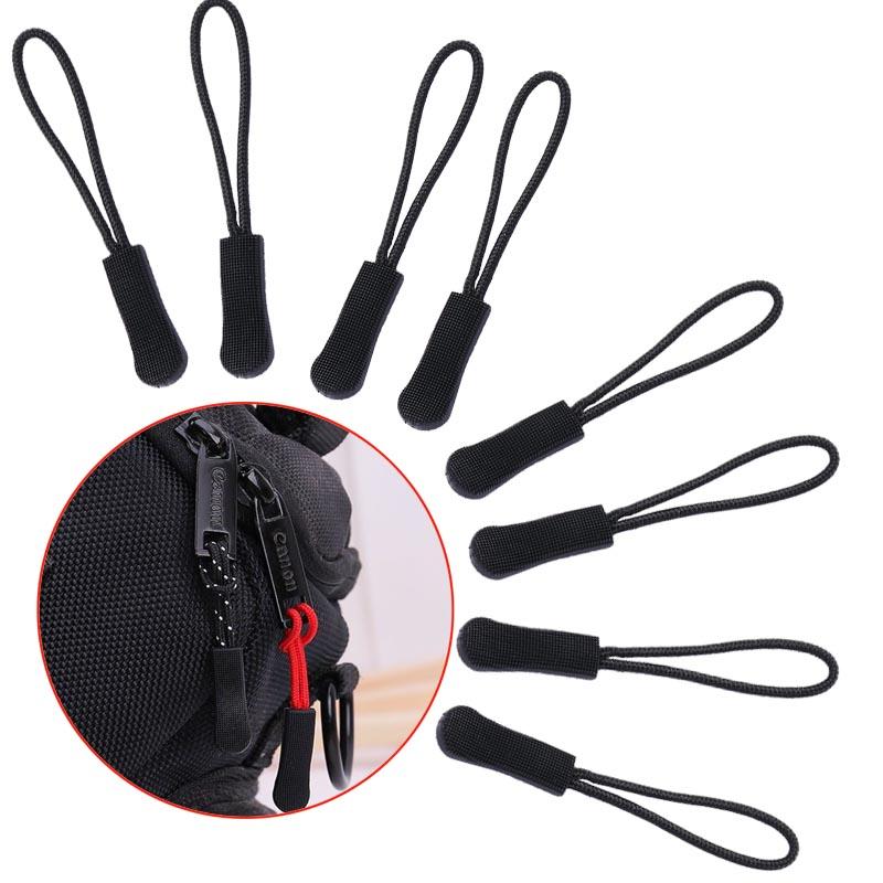 20PCS Fabric Zipper Replacement Pull Puller End Fit Rope Replacement Clip Broken Buckle Fixer Suitcase Backpack Zipper Cord Tab