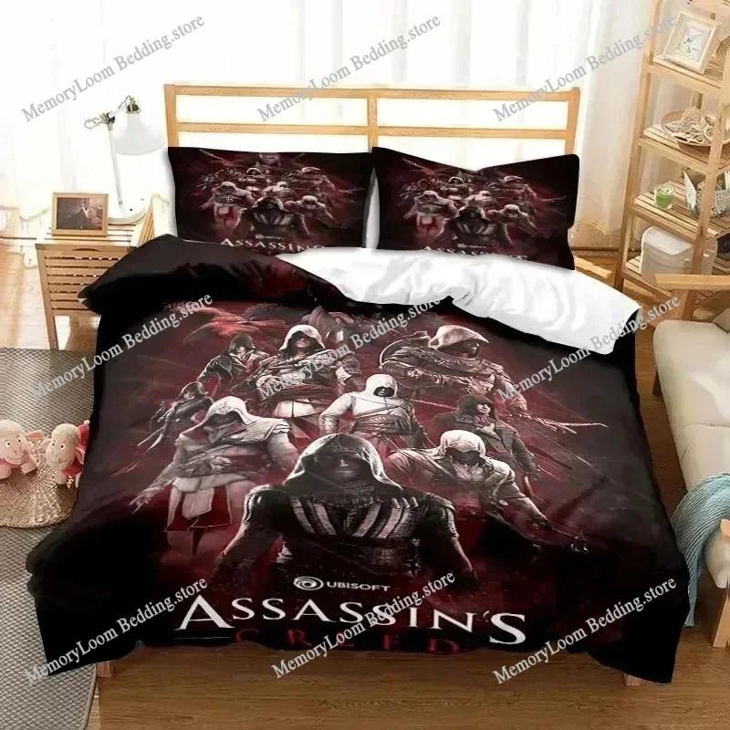 Game A-Assassin S Creed Art Bedding Set Gamer Duvet Cover Set Adult Boys Bedroom Single Double King Size Comforter Quilt Cover
