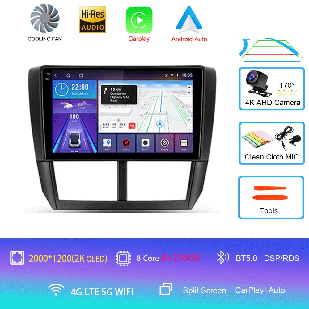 Car Radio Android 14 Multimedia Player For Subaru Forester 3 SH WRX 2007-2013 For Subaru Impreza GH GE 2Din 2 Din Head Unit DSP