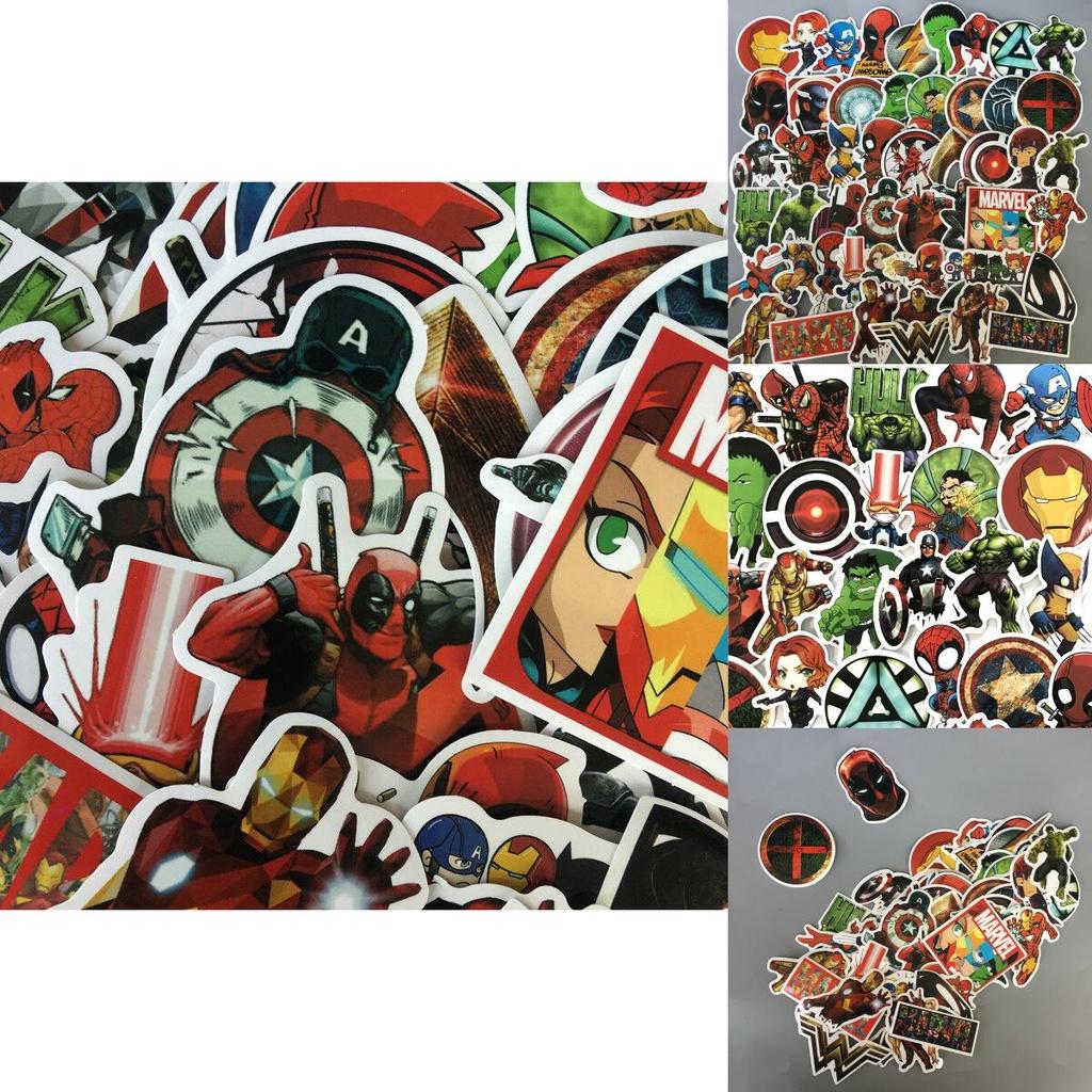 50 Pcs Avengers Super Hero Stickers Set Ideal For Car Laptop And Skateboard Decor