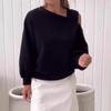 2024 Women's Casual Off-the-Shoulder Loose Fleece Sweatshirt - Autumn Long-Sleeved