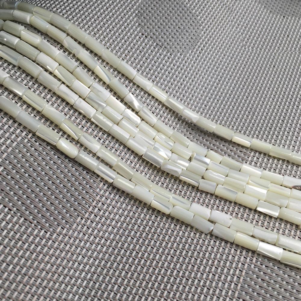 DIY Shell Beads Cylincrical Beads Charms for Elegant Women Summer Clothes Jewelry Accessory