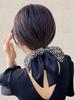 1/2/3Pcs Women's Vintage French Simple & Elegant Ponytail Bow Ribbon Hair Scrunchie, BohoScrunch Hair Ties For Daily