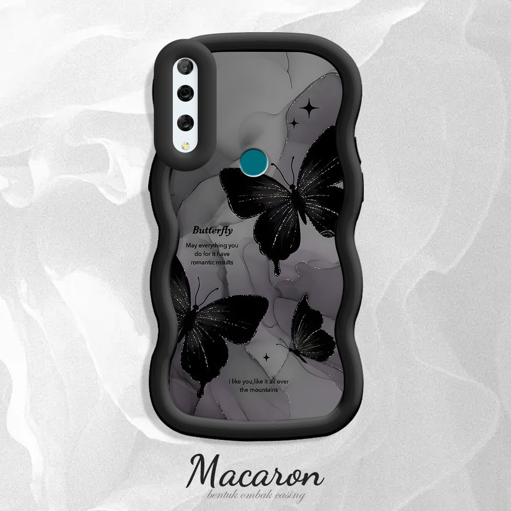 

Окрашенный узор Big Wave Edge Мягкий силиконовый материал Macaron чехол для телефона противоударный защитный резиновый чехол для iPhone Huawei Honor Infinix Tecno Infinix Hot 40I чёрный