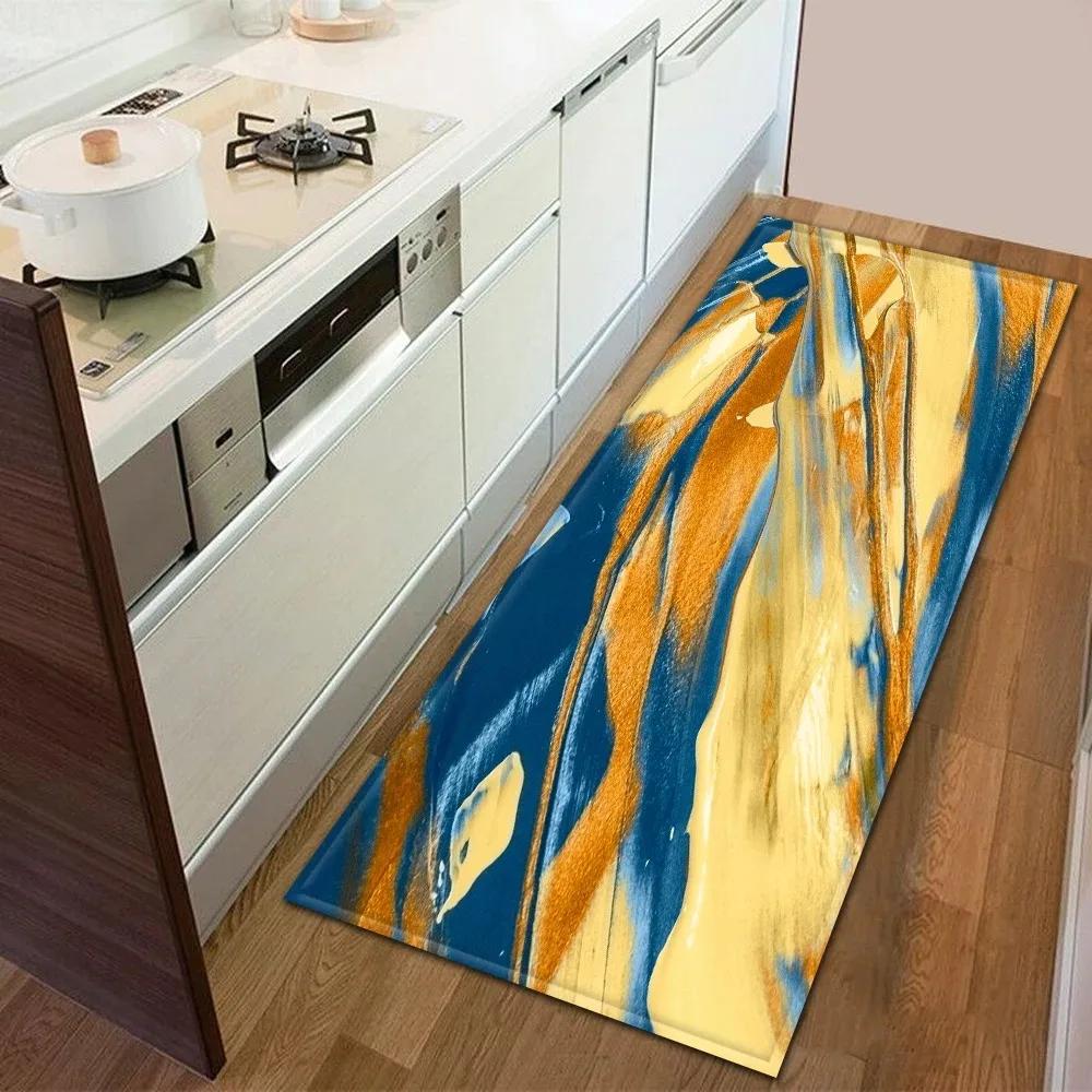 Oil Painting Graffiti Pattern Home Kitchen Floor Mat Door Front Decoration Floor Mat