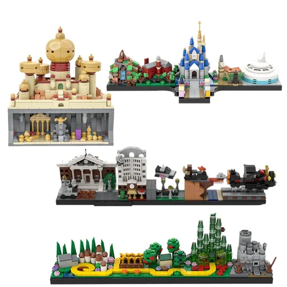 City Skyline MOC Back to the Future Fairy Tale Magic Castle House Movie Architecture Building Blocks City Toys Tourist souvenir