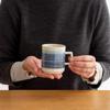 EDITIONS Shofu Kiln Mug Mino Ware Made In Japan KANNA Flying Plane Handmade Pottery Blue
