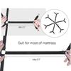 12 Clips Fixed Holder Adjustable Elastic Bed Sheet Holder Mattress Clip Fasteners Cover Blankets Non-Slip Fixing Strap Grippers Black/White