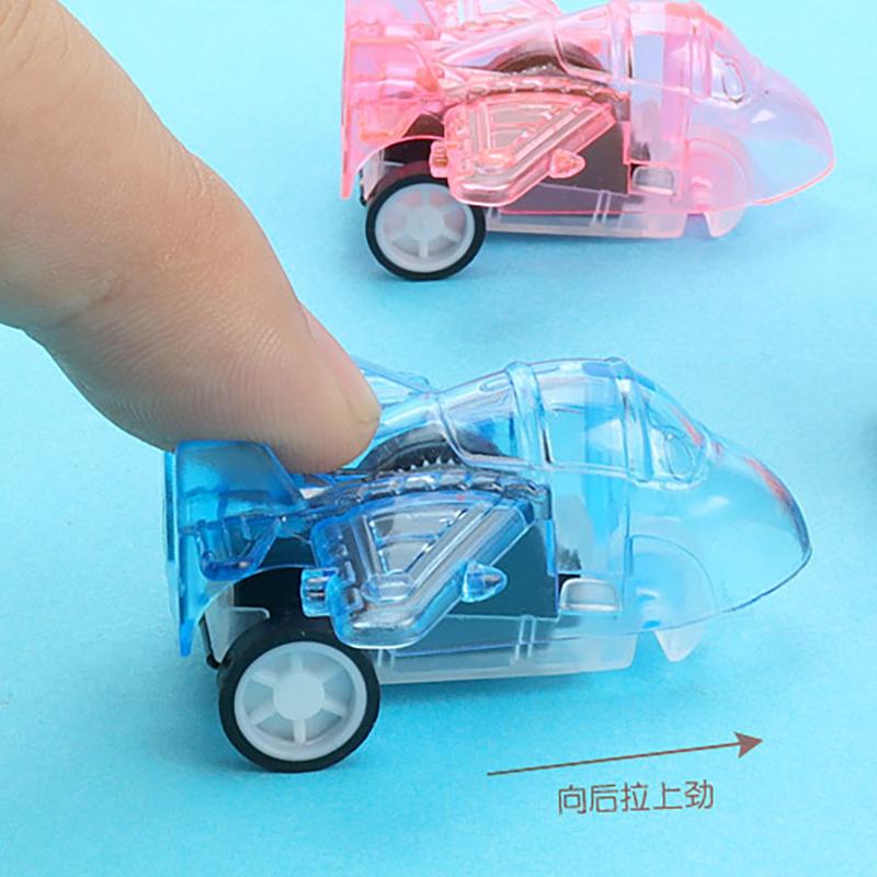 10Pcs Mini Color Transparent Aircraft Model Toy Kids Pull Back AirPlane Toys Inertia Plane Fighter Favors Toy Children's Gifts