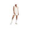 Adidas Originals Solid Color V-Neck Casual Loose Short Sleeveless Dress Women Dresses White IS5261