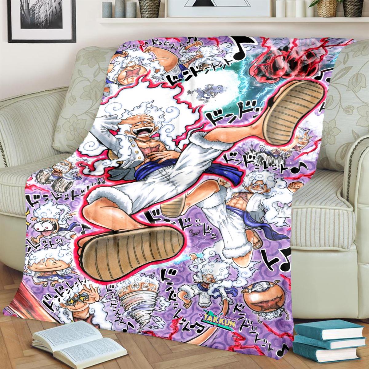 

Warm ONE PIECE Pattern Blanket Flannel for Sofa, Bed, Bedroom, Chair, Picnic, Travel and Outdoor 75x90cm