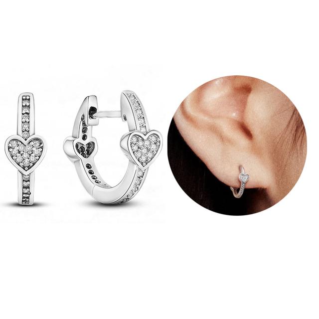 2022 New 925 Sterling Silver Fine Ear Stud Fashion Jewelry Personalized Pendant Rose Gold Crystals Earings Gifts For Women