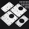 2/10Sets Cabinet Hinge Repair Plate Kits Door Hinge Mounting Plate with Holes for Home Kitchen Cupboard Furniture