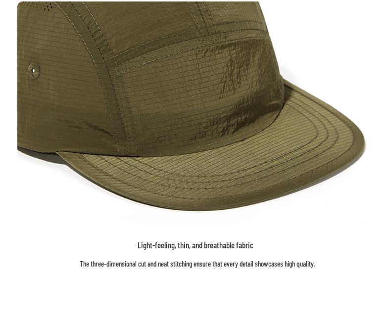 Spring Quick-Dry Waterproof Flat Brim Cap - Lightweight Sunshade for Outdoor Activities