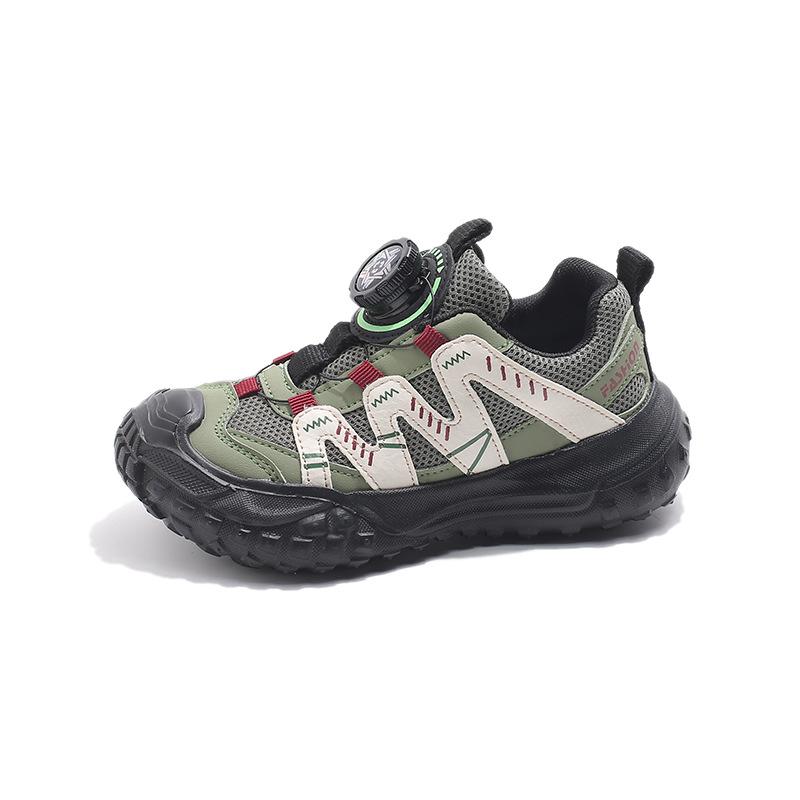 Funny Knob Breathable Mesh Children Sneakers Tire Soft Sole Student Boy Running Shoes Anti-skid Jogging Hiking Shoes Girl I02183