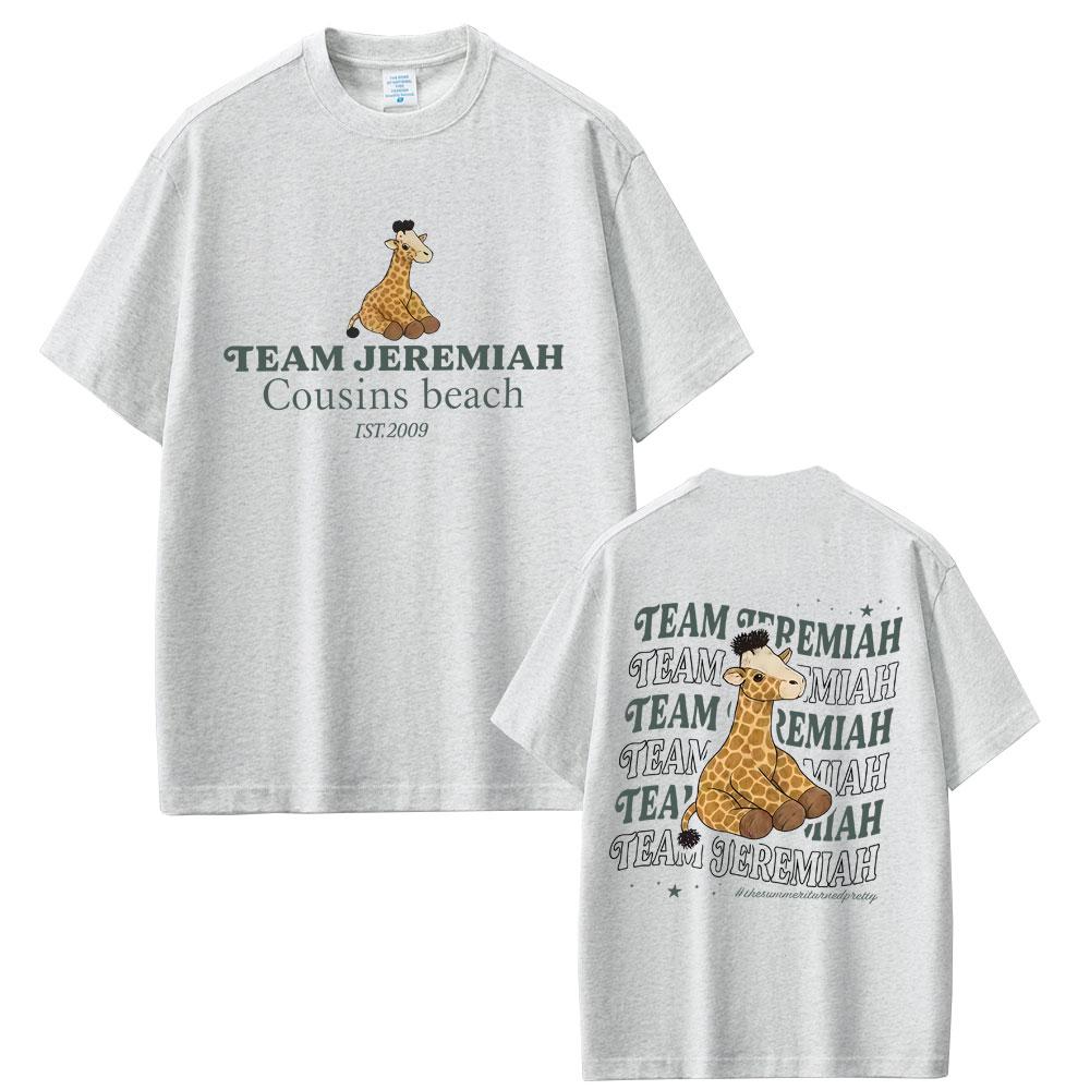 TV Play The Summer I Turned Pretty Team Jeremiah Cousins Beach Giraffe Graphic Tshirt Men Women Casual pure Cotton Vintage Top