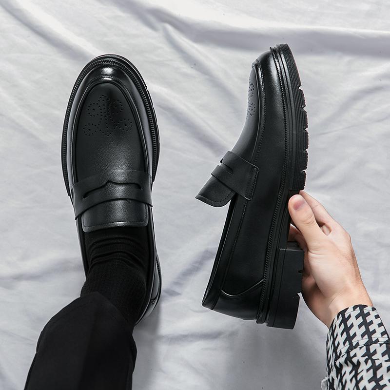 Brogues Style Men Shoes Business Casual Leather Shoes Moccasins Man Flats Shoes