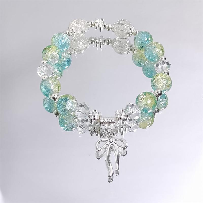 Handgefertigtes Perlenarmband für Damen Elegantes Schmetterlings-Quasten-Anhänger-Accessoire für Geburtstagsgeschenk