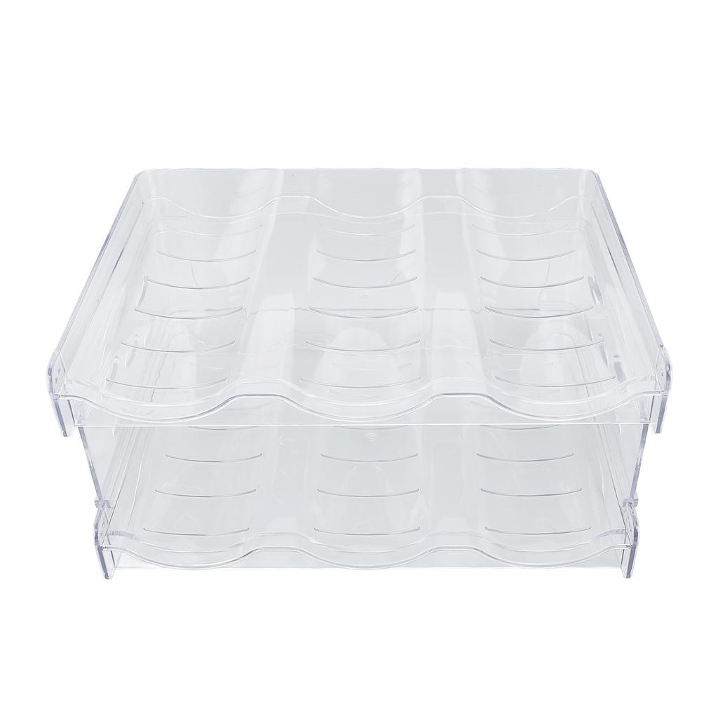 Stohovatelná láhev na vodu   Dvouvrstvý průhledný plastový stojan na šálky na stůl do kuchyňské skříňky