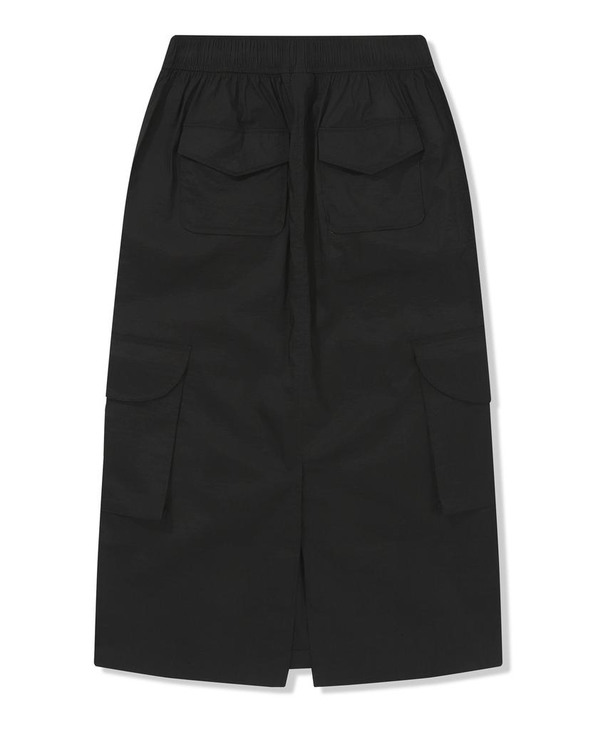 BBC EARTH Women'S Strap Cargo Belt Skirt Black