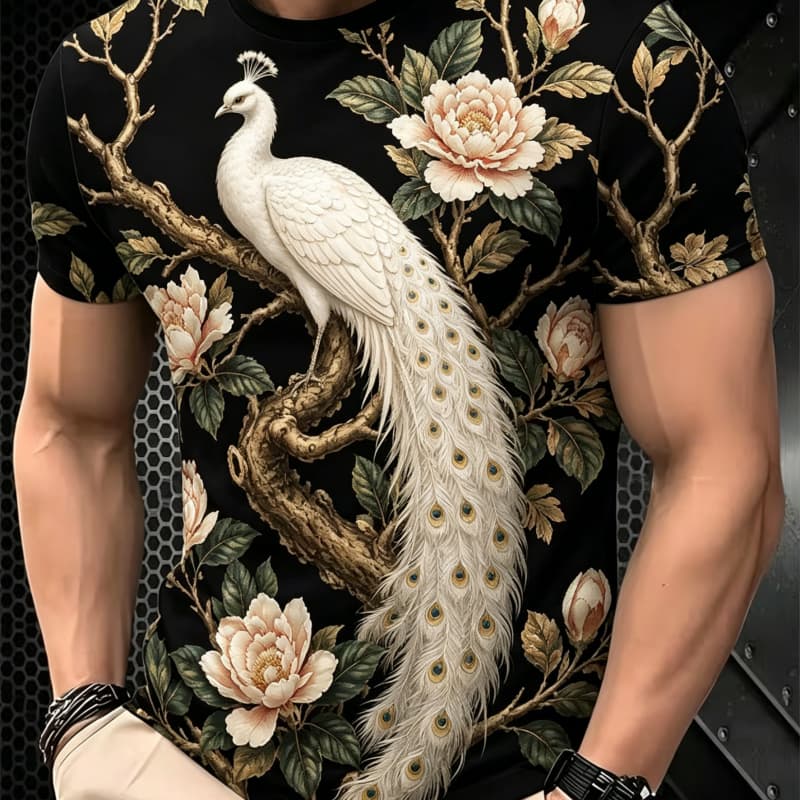 

Men s Fashion 3D Printed Men s T-Shirt Round Neck Short Sleeve Trendy Street Wear XL