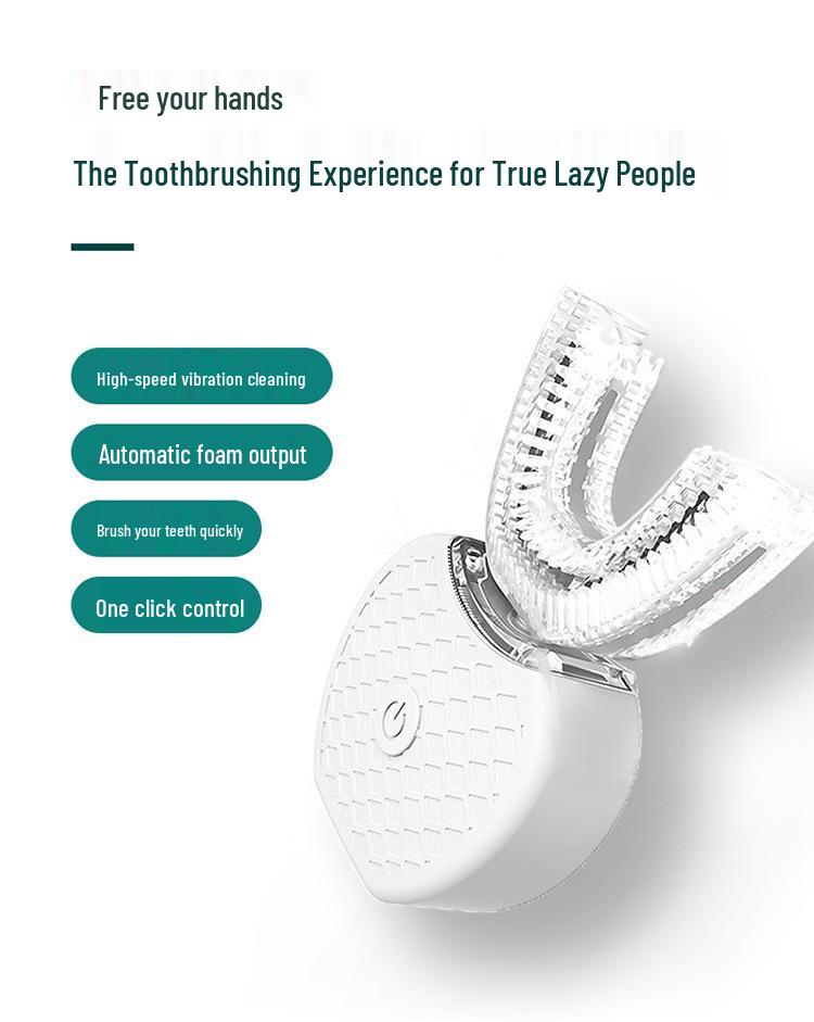 U-förmige elektrische Zahnbürste: Zahnreiniger und Aufhellungsgerät für Babys und Erwachsene