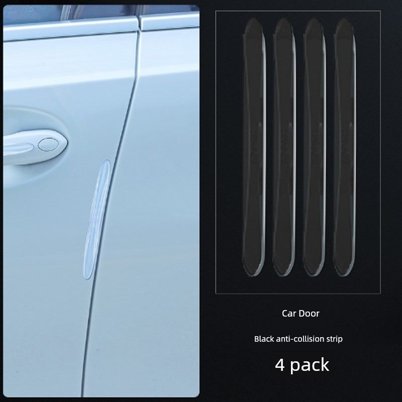Mileqi Invisible Car Door Protection Strip Car Anti-Collision Strip Body Bumper P Anti-Scratch and Anti-Bump Front Body Guard 4-Pack Black [Upgraded Door Edge Guards]