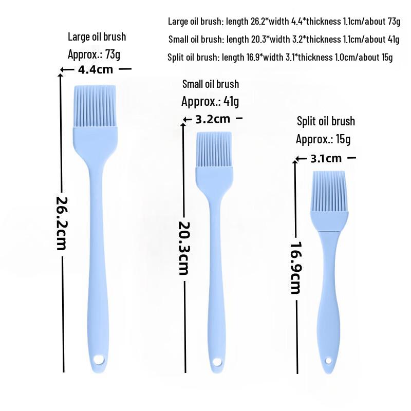 Silicone Baking & BBQ Brush 3-Piece Set