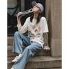 Women's Pure Cotton Lace Print T-Shirt