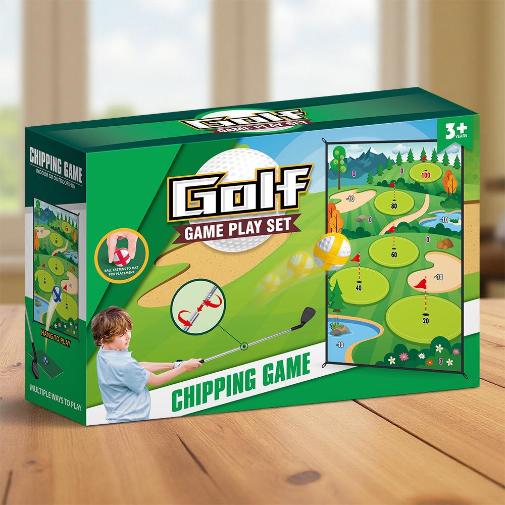 Golf Sticky Ball Dart Game Mat Set - Kids Outdoor Sports Toy, Portable Folding Sticky Target, Parent-Child Interactive Play for Backyard