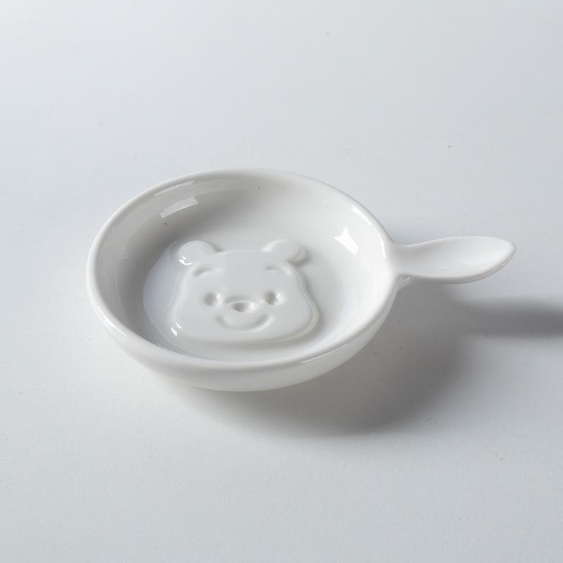 Sauce Ceramic Embossed Cartoon Snack Dish For Dipping
