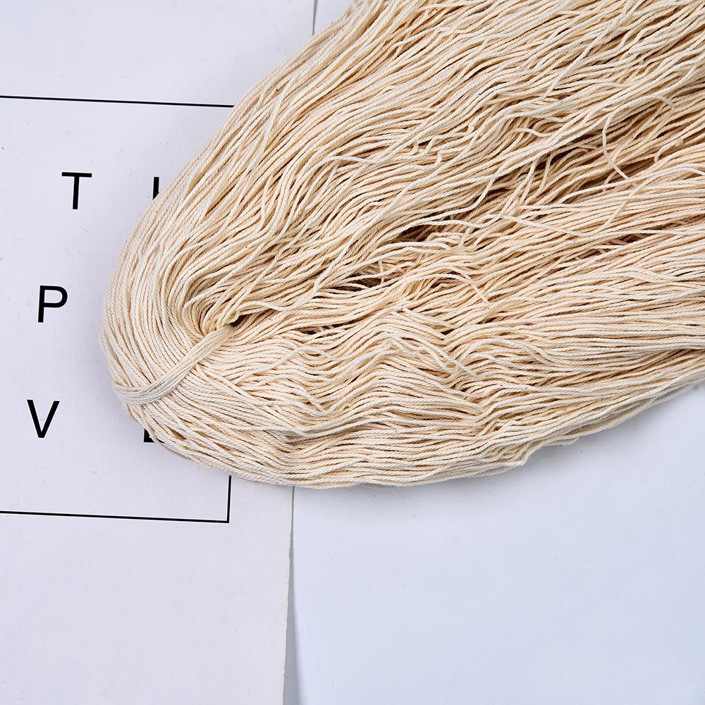 Beige Three-Strand Food-Grade Cotton Rope: Ideal for Wrapping Rice Dumplings, Curtain Ties, Decorative Crafts, and More.