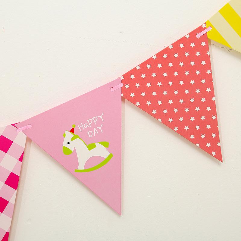 Barevné vlaječky vánoční narozeninová svatební závěsná bannerová párty pro domácí dekoraci