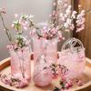 Pink Bucket Glass Handbag Bag Vase Ornament Creative Internet Celebrity Ins Feng Hydroponic Vase