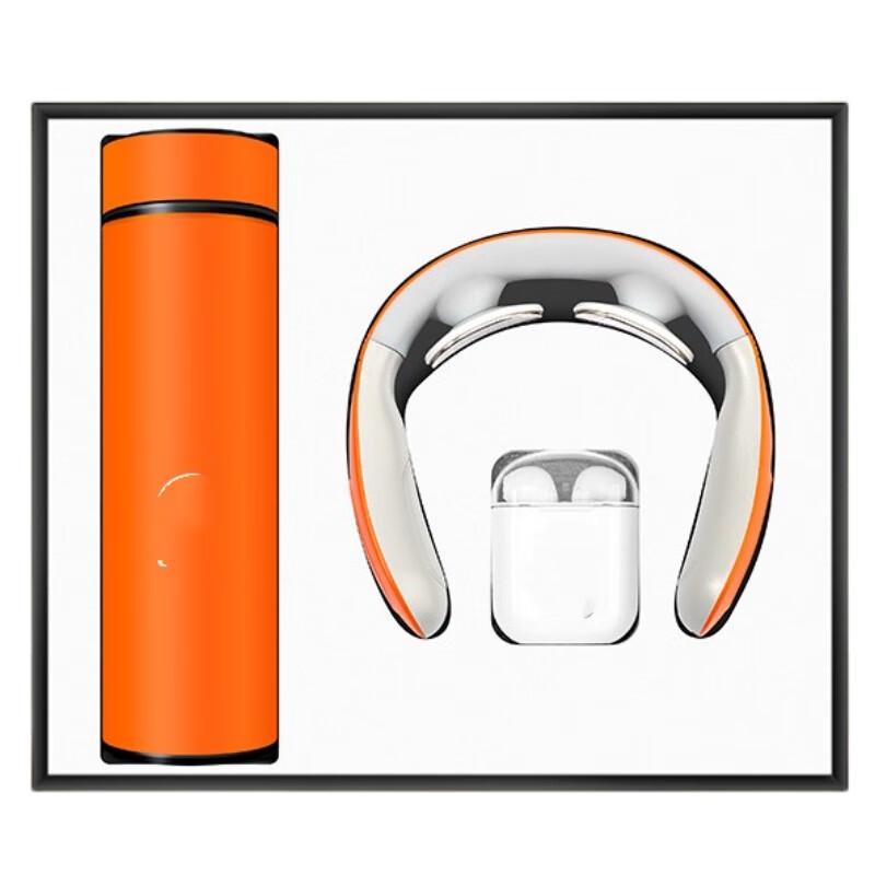 ZhiMei Global 3-Piece Gift Set: Neck Massager, Smart Temp Cup & Earbuds