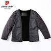 Pierre Cardin Men's Stand-Collar Mink Fur Lined Down Jacket
