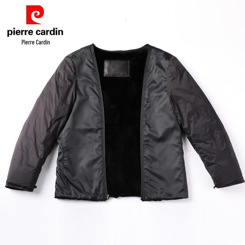 Pierre Cardin Men's Stand-Collar Mink Fur Lined Down Jacket