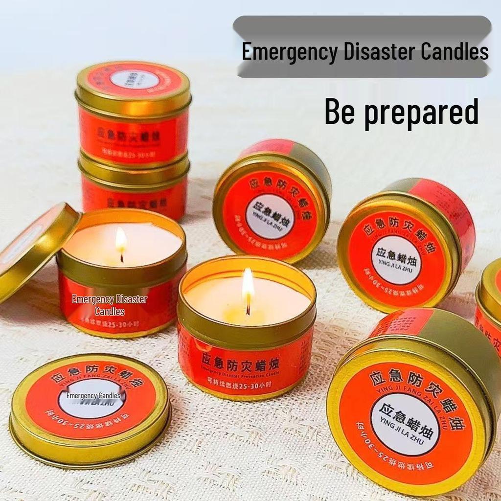 Eco-friendly Windproof Waterproof Candle: Odorless, Smokeless Emergency Lighting for Power Outages and Outdoor Camping.