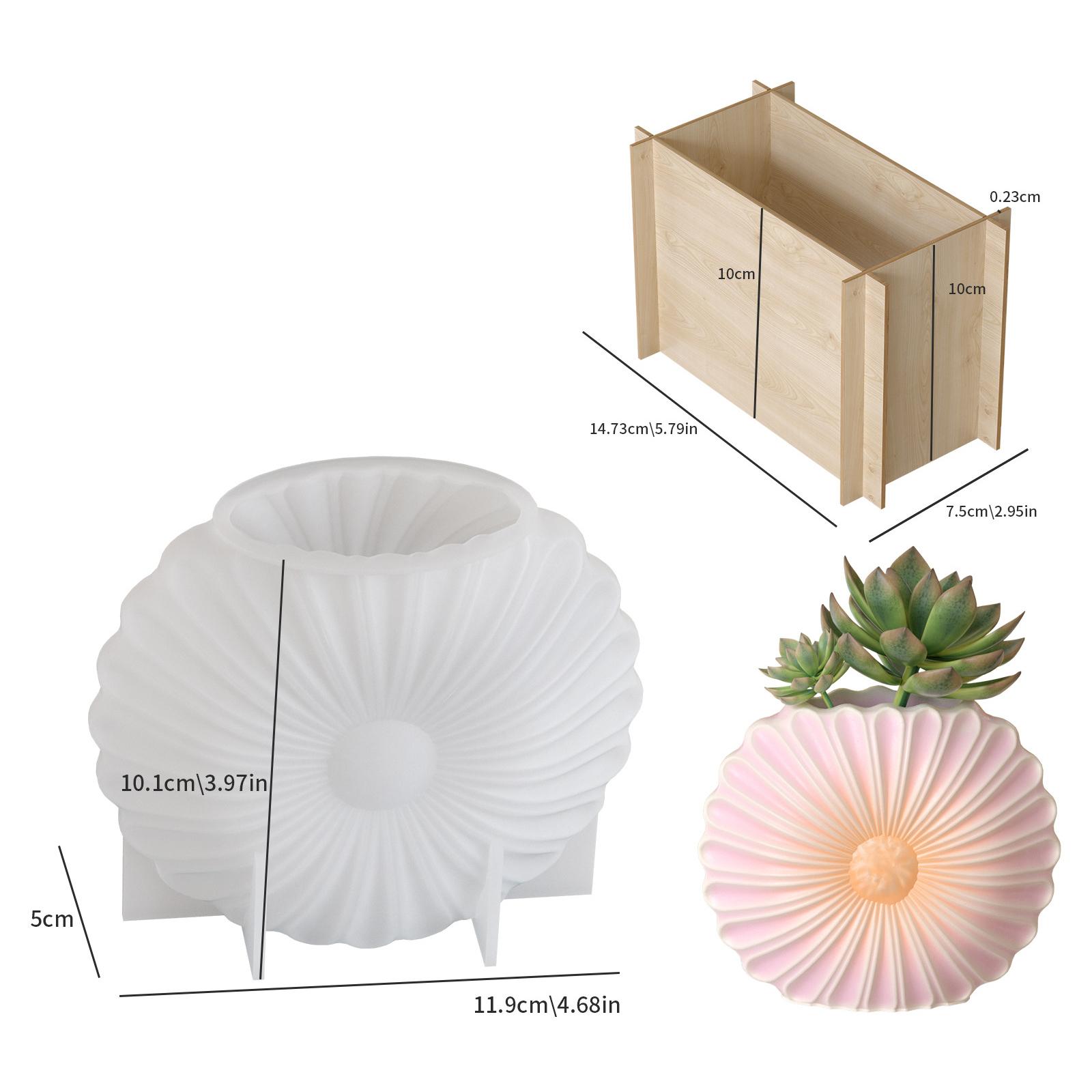 

WTEMPO Silicone Mold for Sunflower Vase & Round Vases Compatible with Resin Plaster Clay DIY Craft Mold Easy Release Multi-Purpose Vase Manufacturer 1set білий