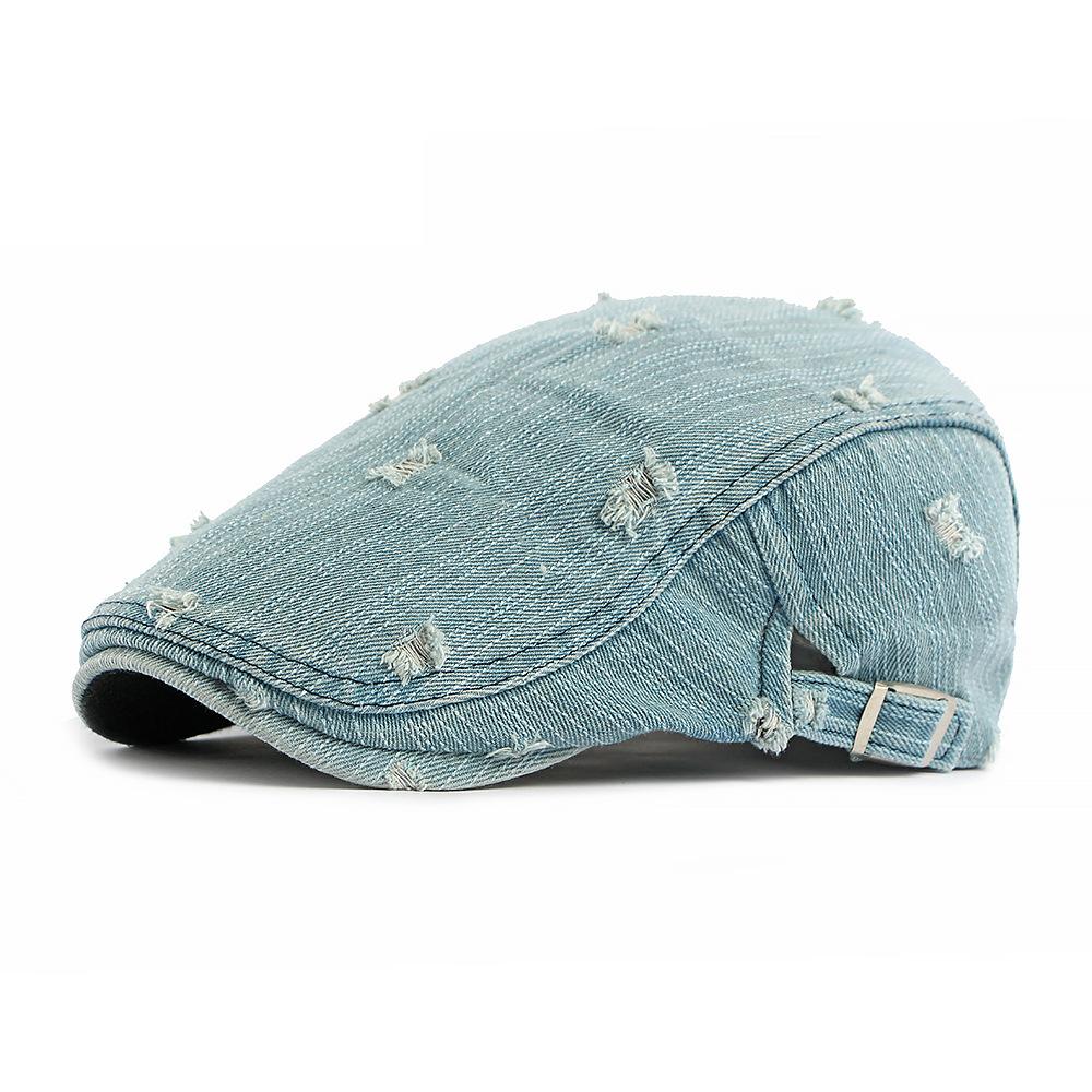 Denim Beret Unisex Rick Cap British Vintage Forward Cap