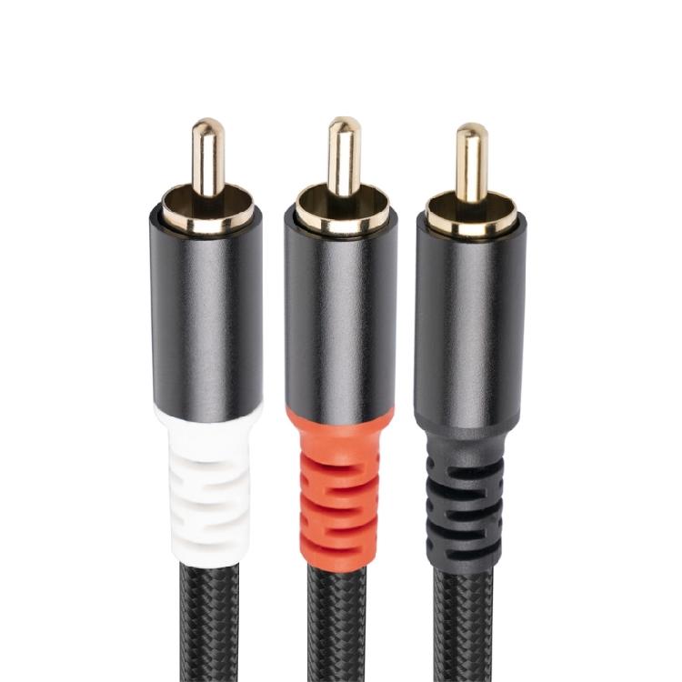 Speakers Audiophiles Cable 1 Male to 2 Male Y Adapter Splitter Gold Plated Connectors Stereo Audiophiles Cable
