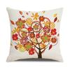 New Household Products Oil Painting Love Tree Linen Pillowcase Gift Sofa Bedroom Cushion Waist Pillowcase