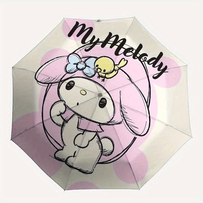 1pc My Melody Cute Illustration Umbrella with Plastic Handle,Suitable for All Seasons Home Travel Outdoor UmbrellaSanlio339