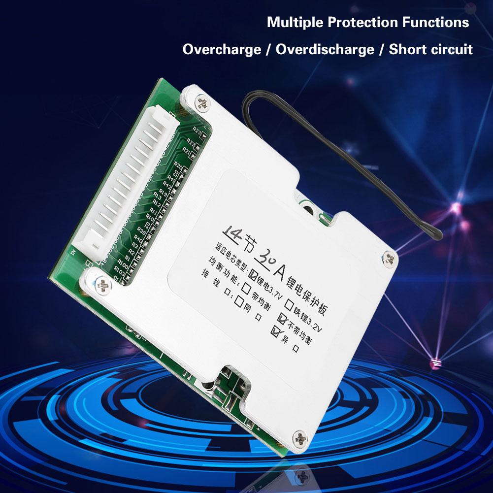 

14S 30A Lithium Battery Protection Board 3.7V Li ion Cell BMS PCB Board